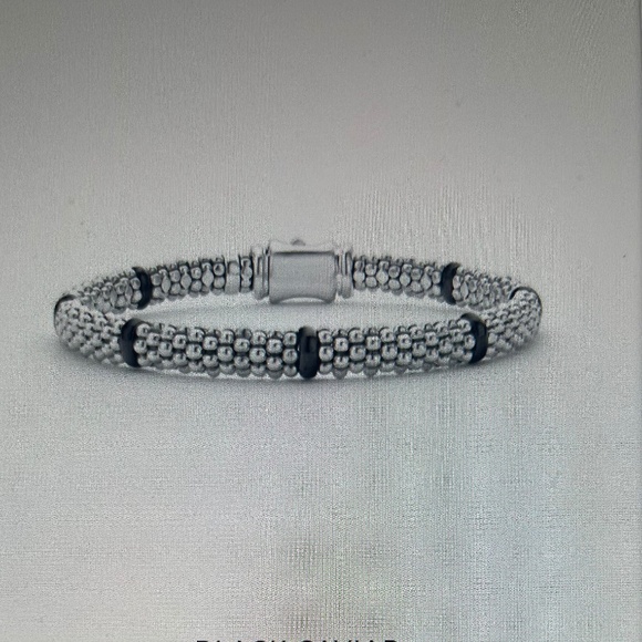 Lagos Black Ceramic Station Caviar Bracelet - Picture 2 of 10
